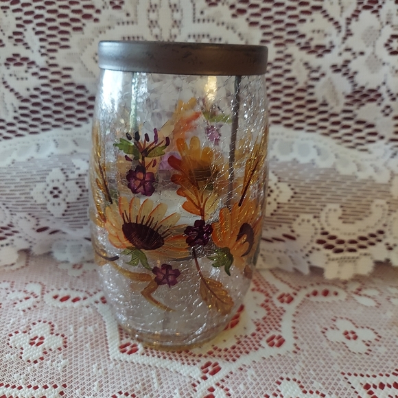 Other - Crackle Glass Tealight Holder